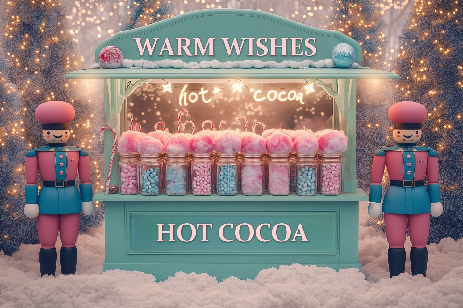 Weihnachten Backdrops für Fotos Cozy Sweet Stand Backdrop BRP57-146