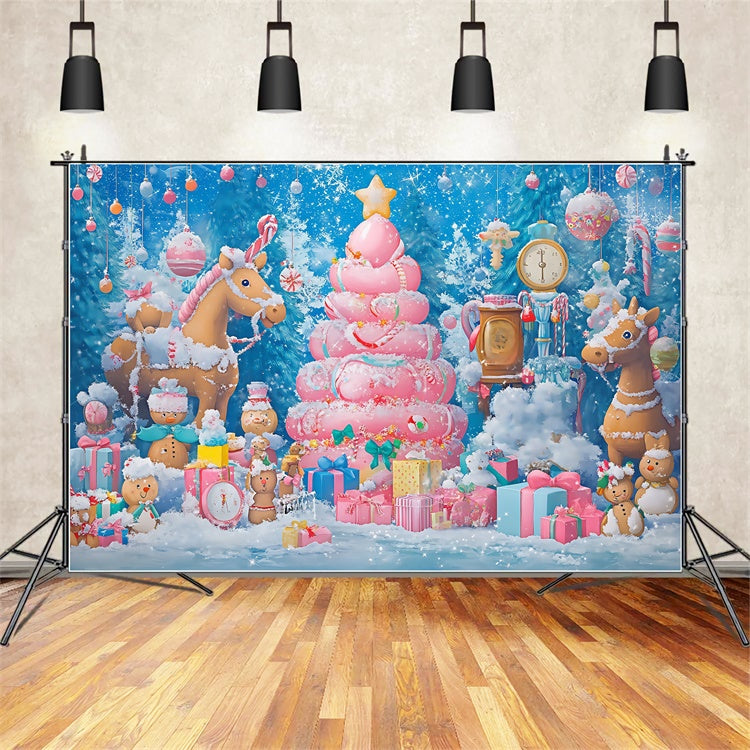Weihnachten Backdrops Verkauf Lebkuchen Spielzeug Fantasy Backdrop BRP57-148