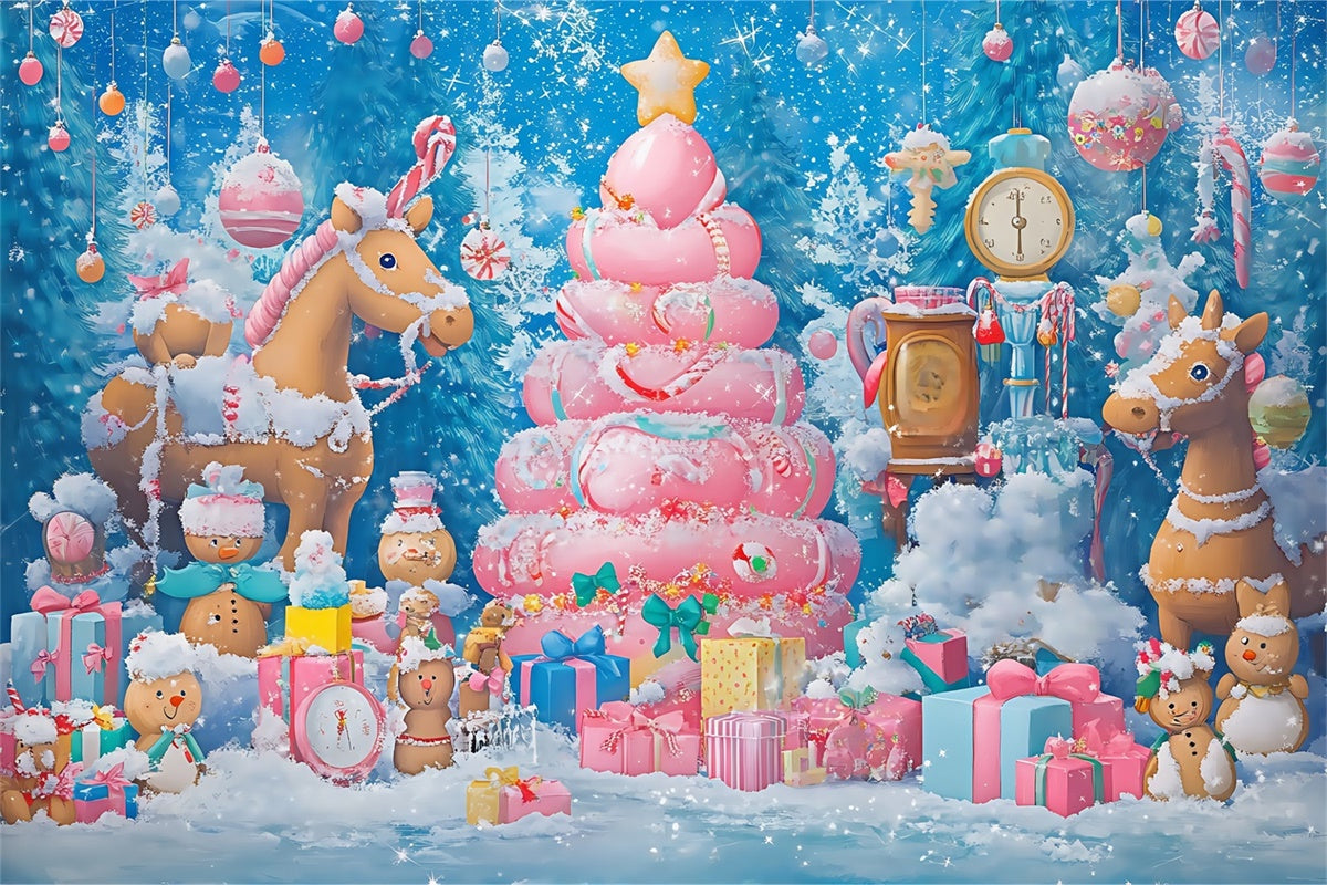 Weihnachten Backdrops Verkauf Lebkuchen Spielzeug Fantasy Backdrop BRP57-148
