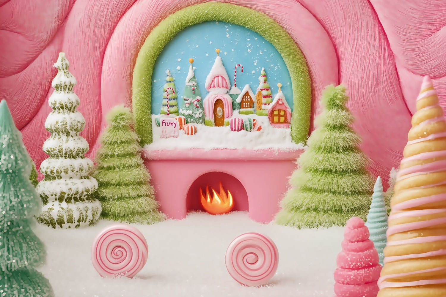 Weihnachten Fotografie Backdrops Enchanted Treat Lane Backdrop BRP57-153