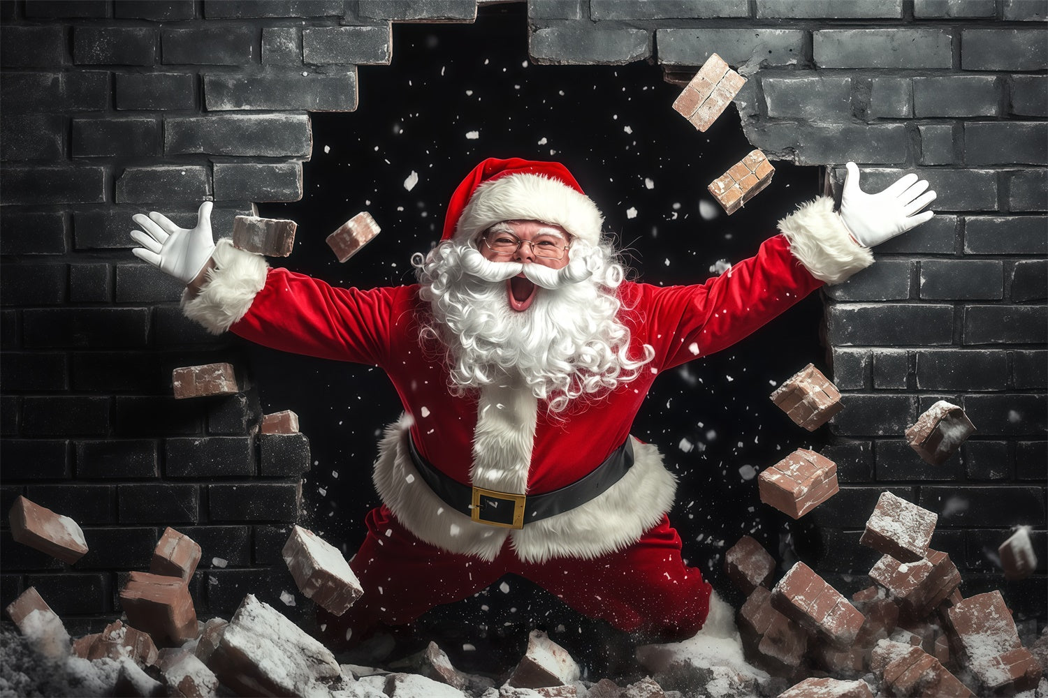 Weihnachten Backdrop Ideen Santa Surprise Eingang Backdrop BRP57-160