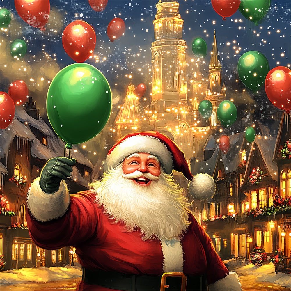 Weihnachtsdorf Backdrop Santa Ballonparade Backdrop BRP57-162