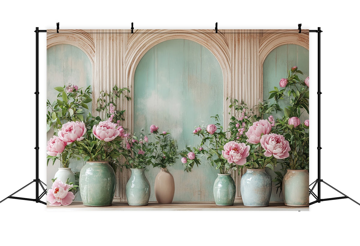 Herbst Fotokulisse Herbstblüten Vase Display Hintergrund BRP57-195