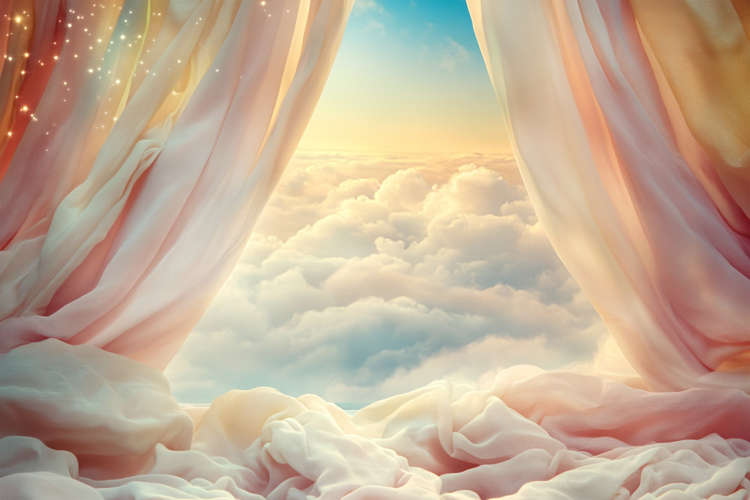 Wolkenhimmel Foto Hintergrund Blush Horizon Curtain Backdrop BRP57-205
