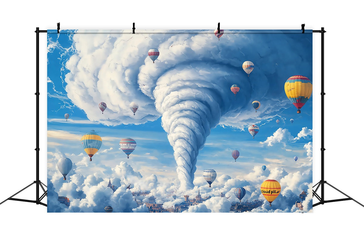 Wolkenhimmel Backdrop Ballon Wirbelwind Fantasy Fotohintergrund BRP57-209