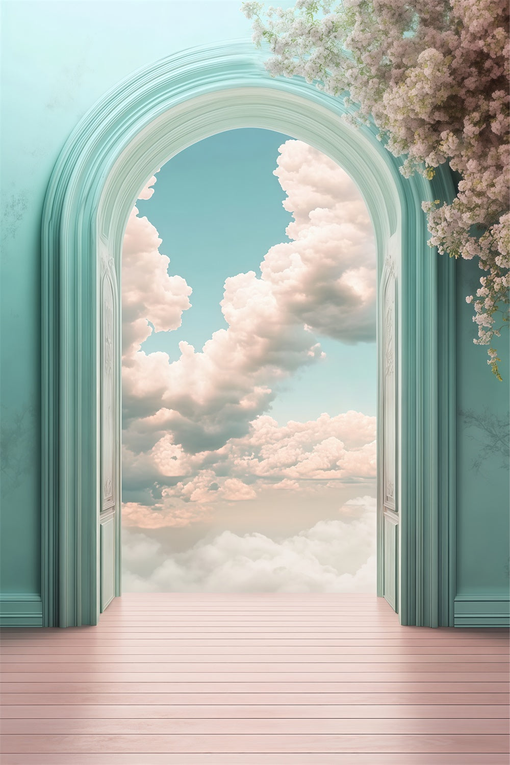 Wolke Backdrop Blumenportal Gelassenheit Fotohintergrund BRP57-212
