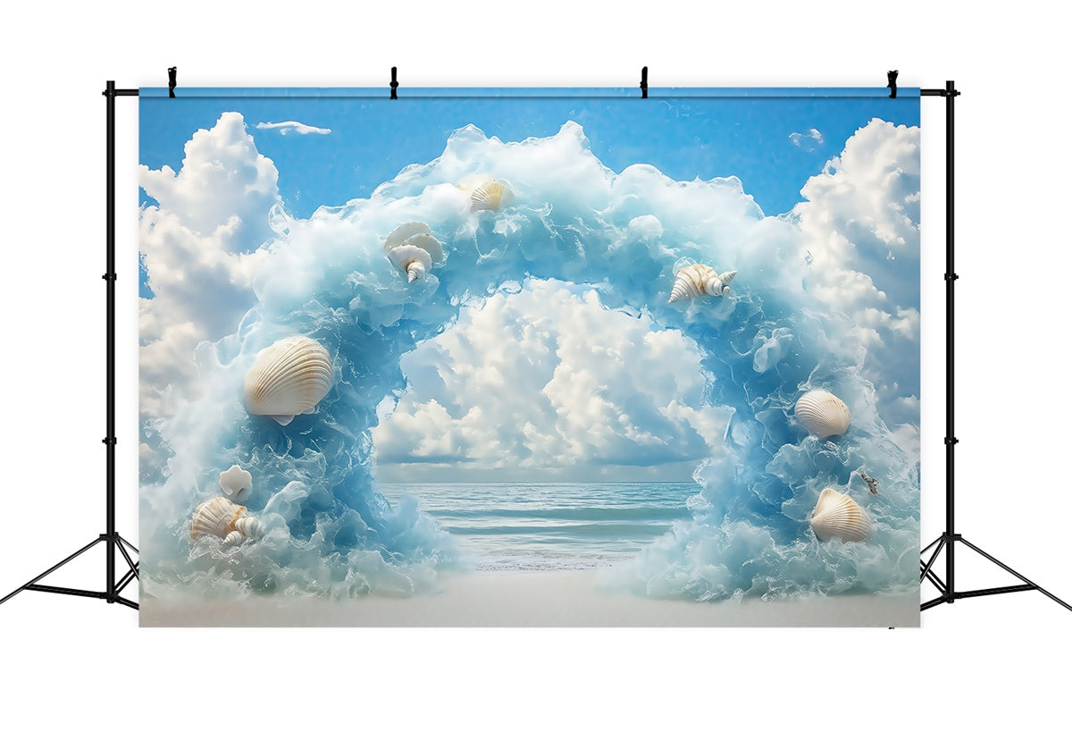 Wolke Fotohintergrund Meerjungfrau Ufer Fantasie Backdrops BRP57-224