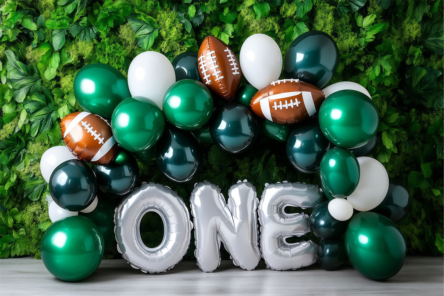 1. Geburtstag Backdrop Grüner Ballon Sport Backdrop BRP57-309