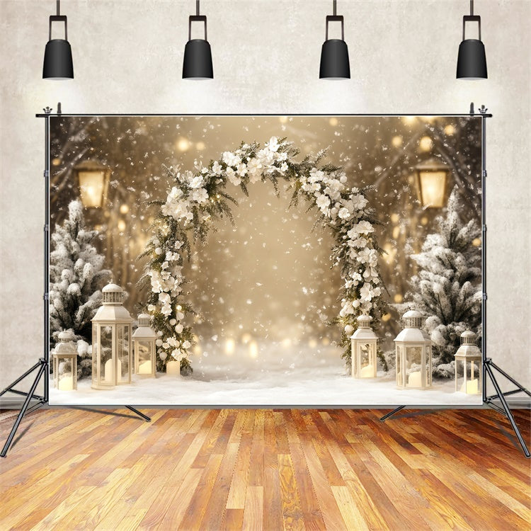 Winter Fotokulisse Eleganz Laternenpfad Kulisse BRP57-353