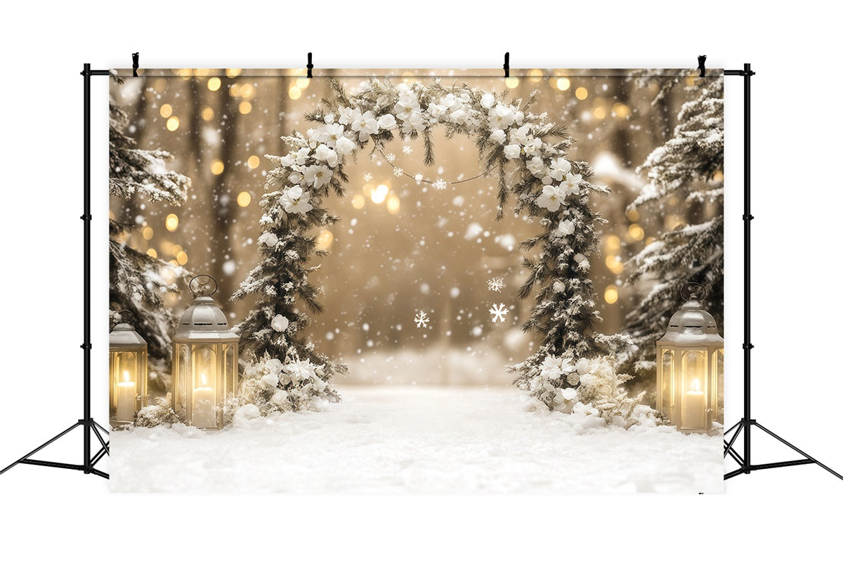 Winter Backdrop Fotografie Rustikale Romantik Schnee Foto Hintergrund BRP57-354
