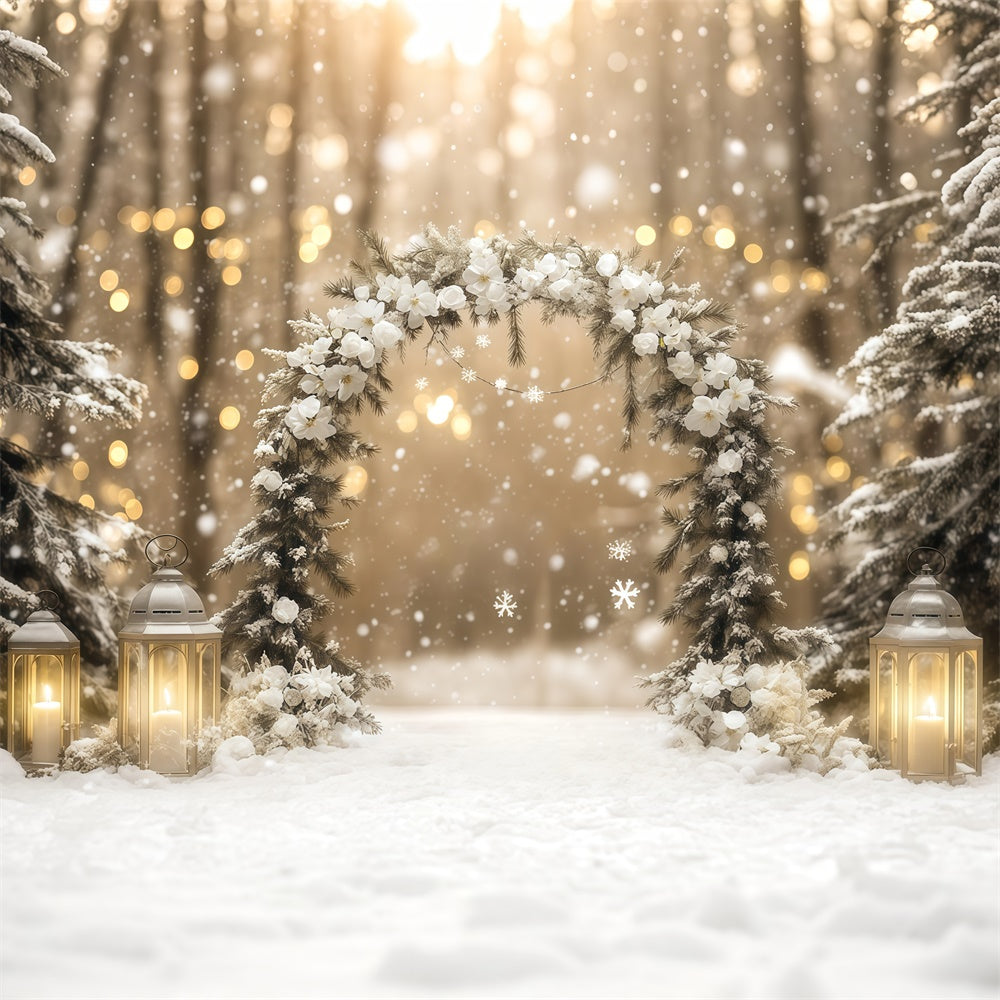 Winter Backdrop Fotografie Rustikale Romantik Schnee Foto Hintergrund BRP57-354