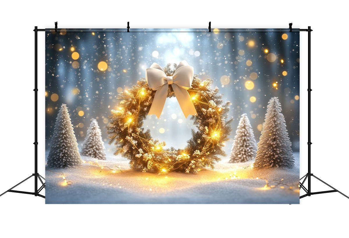 Winter Wonderland Fotokulisse Schnee Girlande Foto Hintergrund BRP57-361