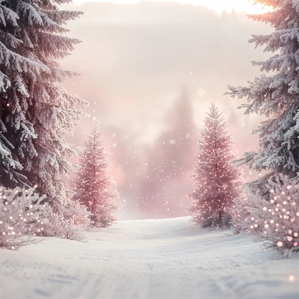 Winterfotografie Hintergrundkulissen Enchanted Blush Pine Foto Hintergrund BRP57-386