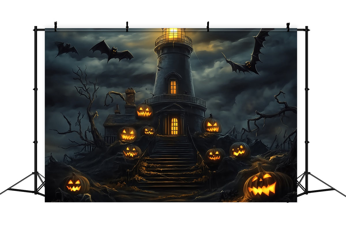 Halloween Foto Booth Hintergrund Spooky Laterne Schritte Hintergrund BRP57-64