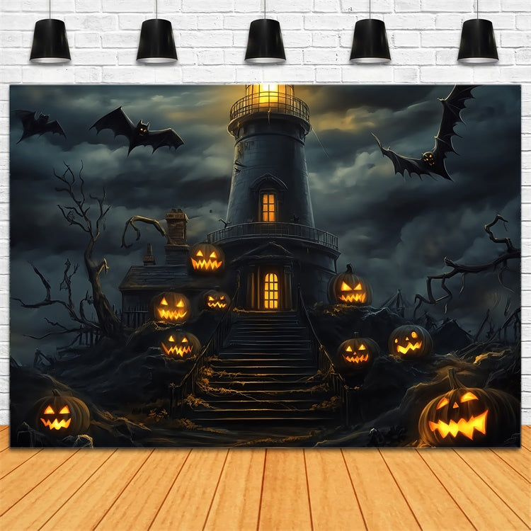 Halloween Foto Booth Hintergrund Spooky Laterne Schritte Hintergrund BRP57-64