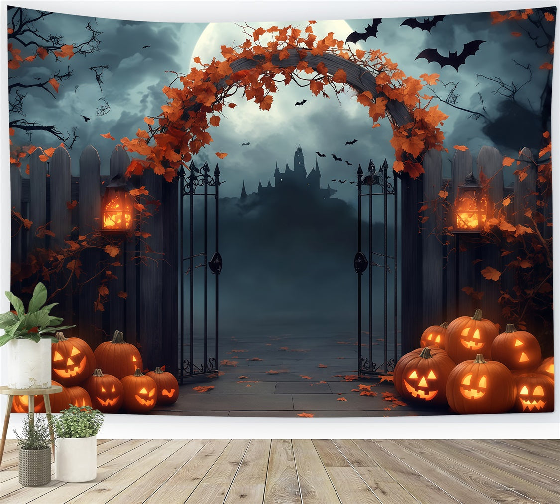 Halloweenkulissen für Fotos Gothic Iron Portal Backdrop BRP57-65