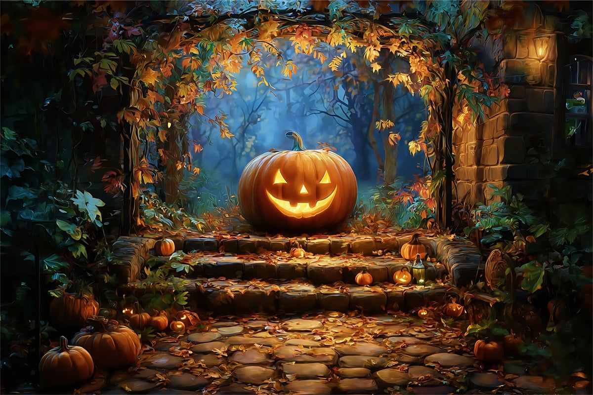 Halloween Fotografie Hintergrund Rustikaler Herbstzauber Hintergrund BRP57-67