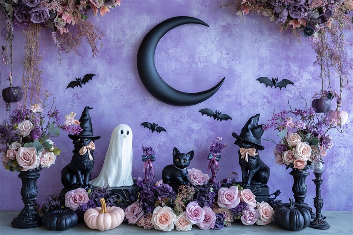 Halloween Wandhintergrund Verhexte Blüten Haustierhintergrund BRP57-76