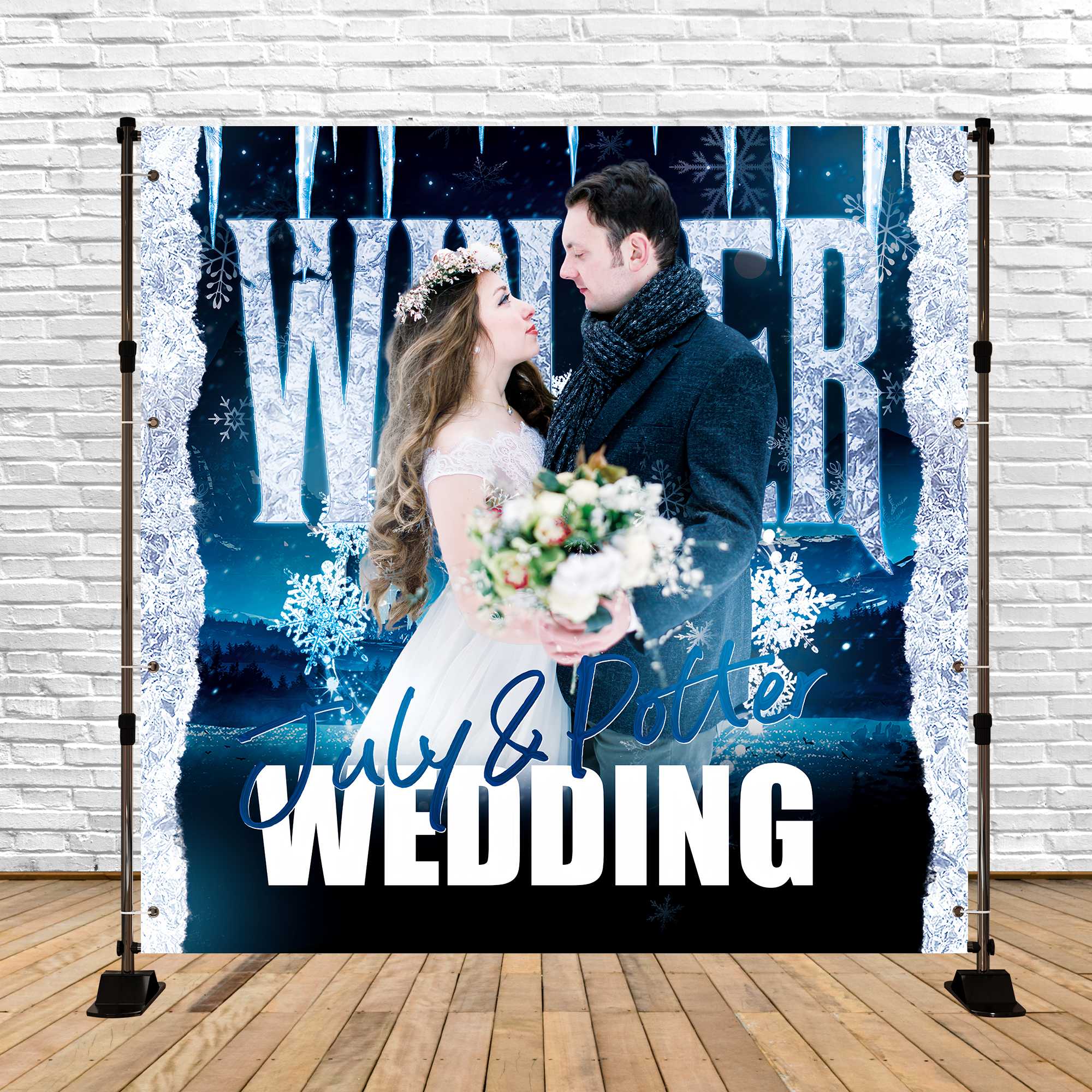 Kulisse Für Hochzeit Winter Frost Hochzeit Personalisierte Kulisse BRP6-150