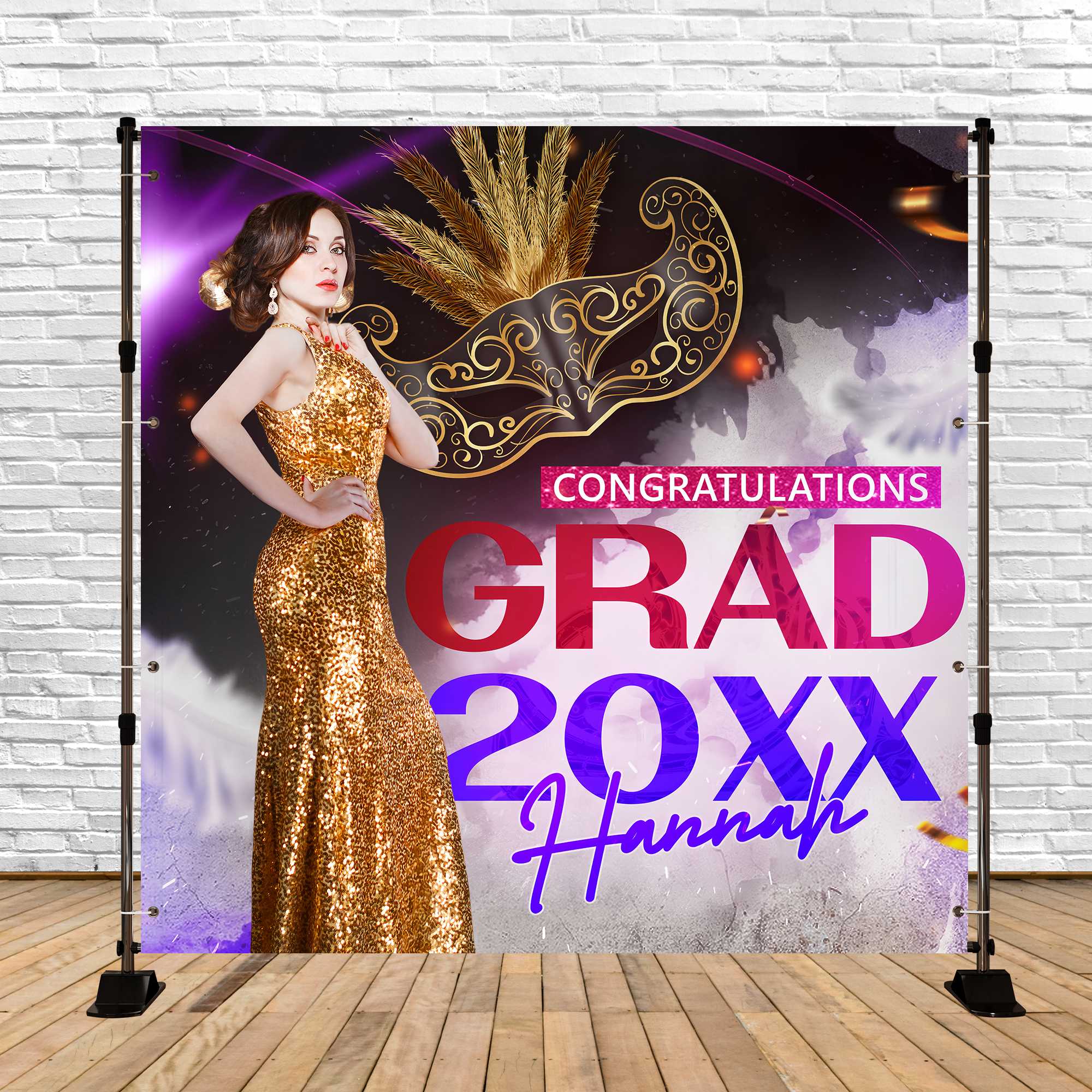 Graduated Hintergrund Maskerade Star Customized Party Graduation Hintergrund BRP6-181