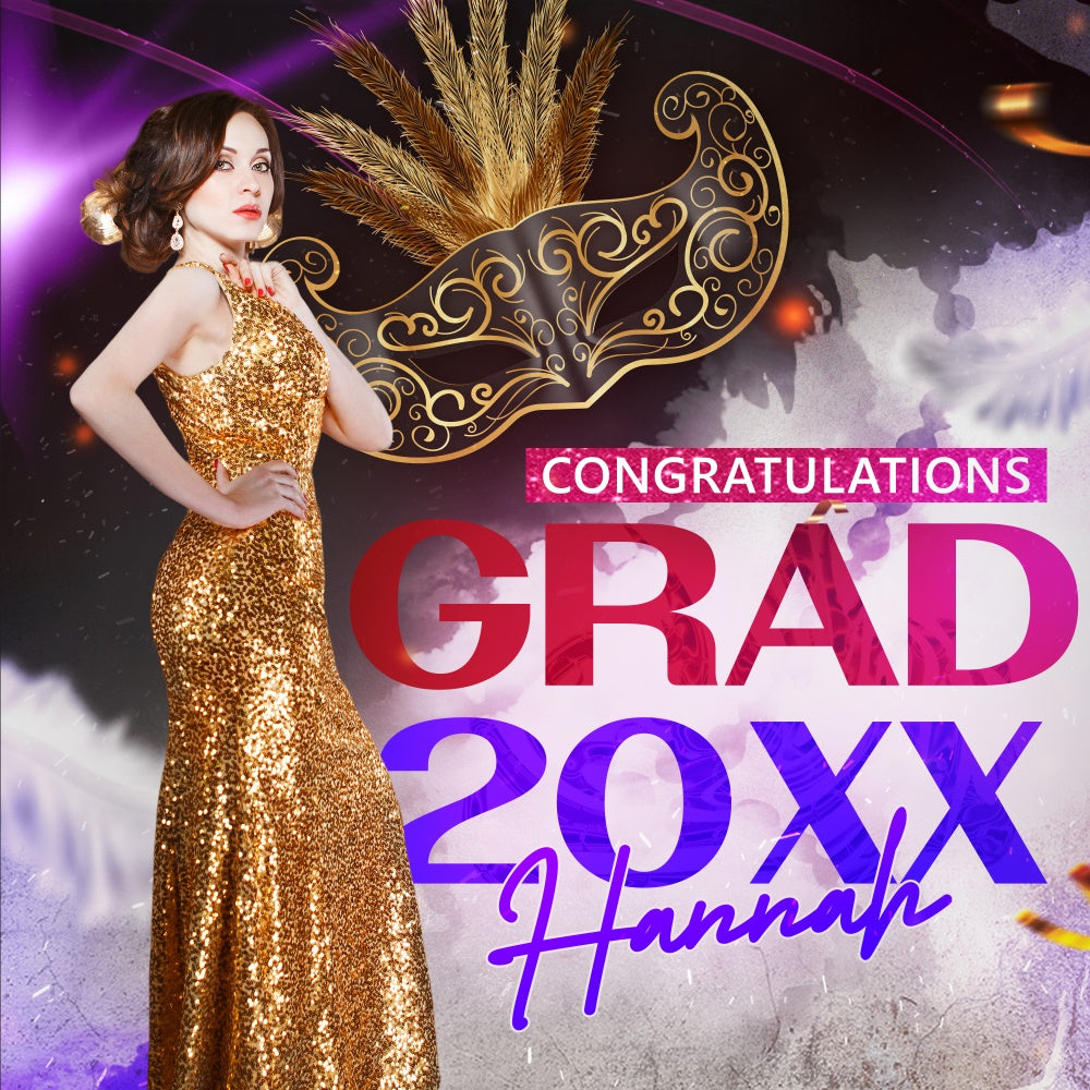 Graduated Hintergrund Maskerade Star Customized Party Graduation Hintergrund BRP6-181