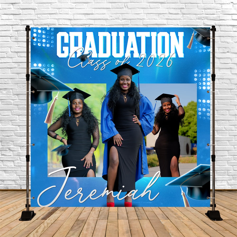 Personalisierte Graduation Backdrop Stadion Lichter Party Graduation Backdrop BRP6-199