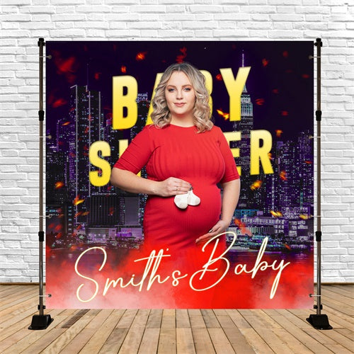 Backdrop für Baby Shower Stadt Lichter Traum benutzerdefinierte Hintergrund BRP6-222