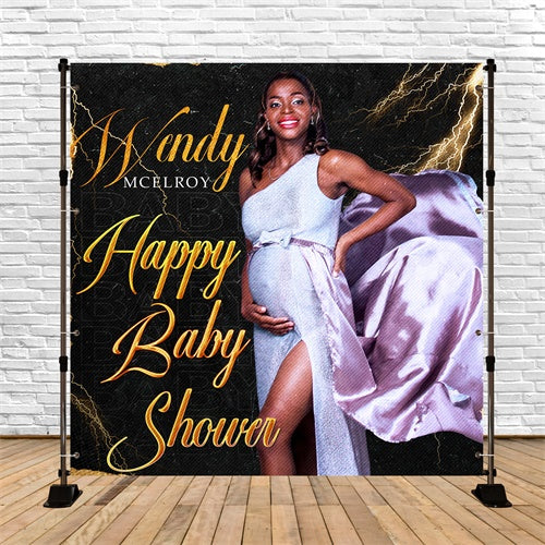 Baby Shower Backdrop Ideen Golden Thunder Personalisierte Backdrop BRP6-227