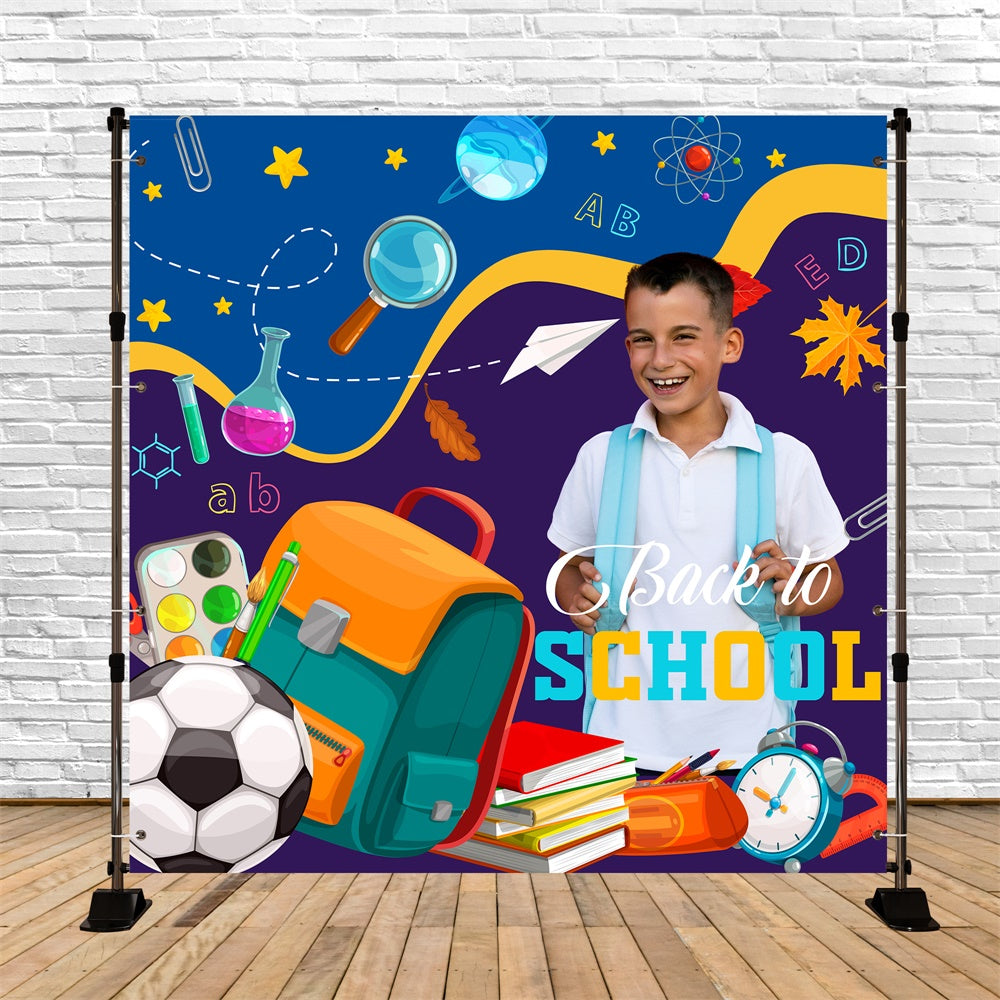 Back To School Backdrop Sport Science Ready Personalisierte Backdrop BRP6-38