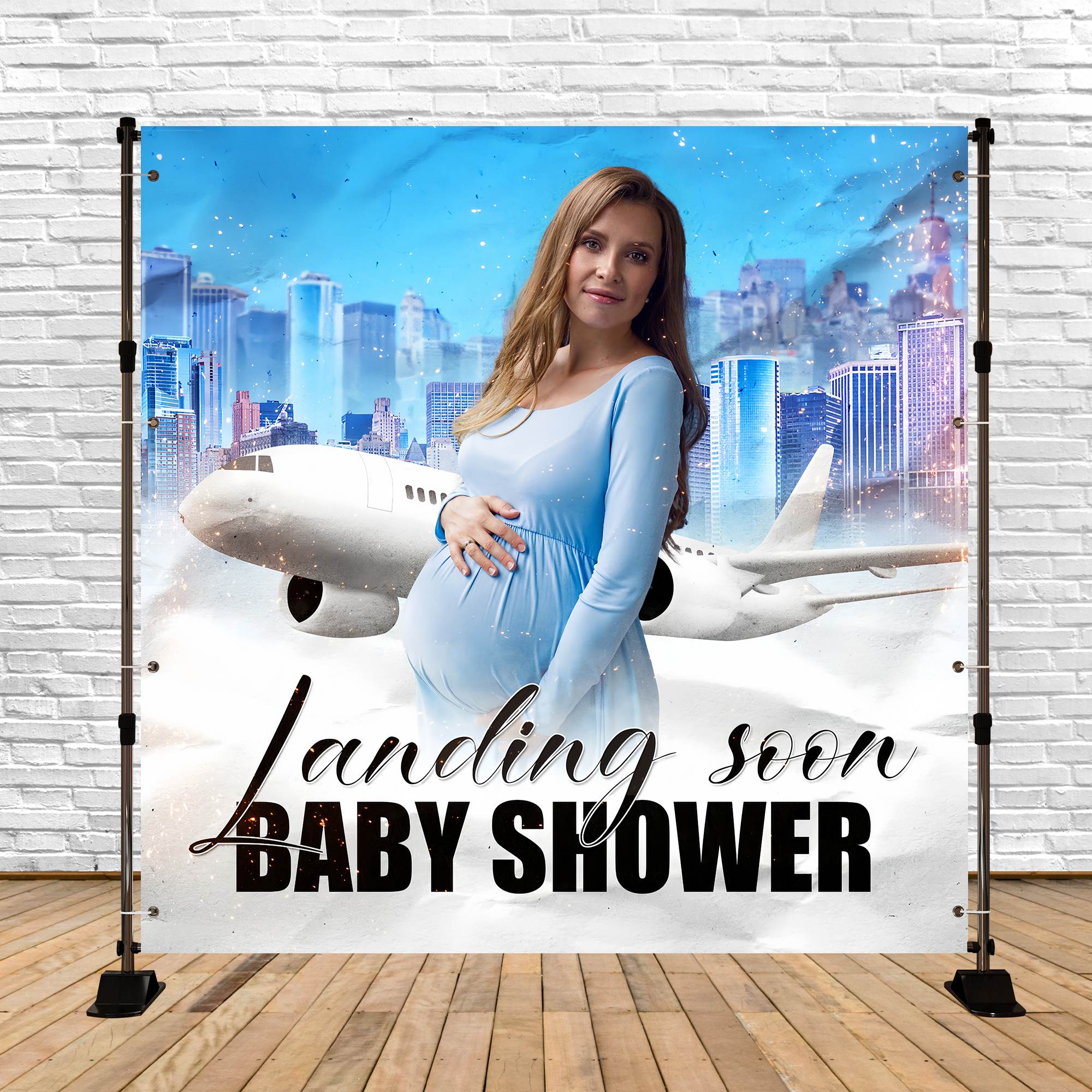 Backdrops für Baby Shower Wolkenreise Individueller Backdrop BRP6-6