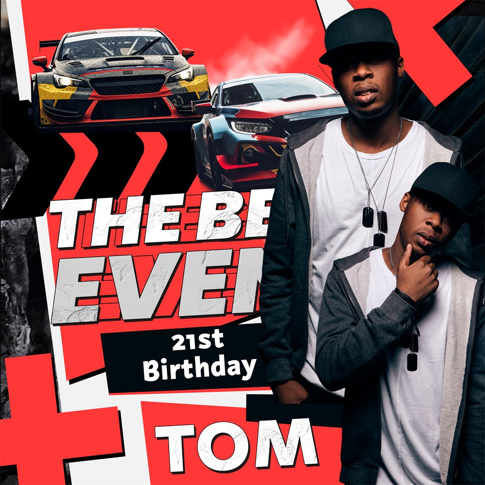 21. Geburtstag Backdrop Racer Celebration Custom Backdrop BRP6-77