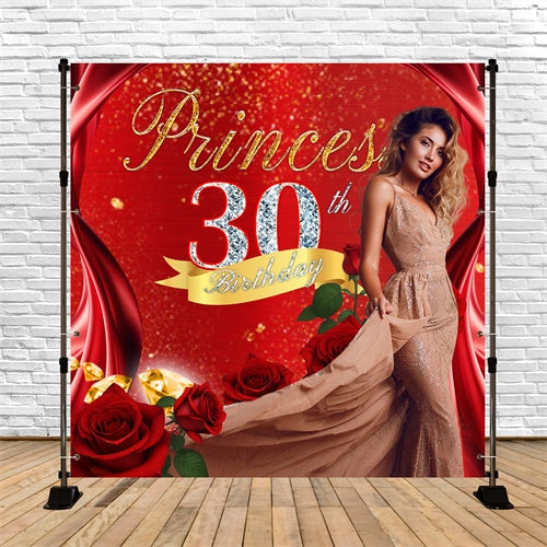 Backdrop Ideen für Geburtstag Glam Rose 30. benutzerdefinierte Backdrop BRP6-88