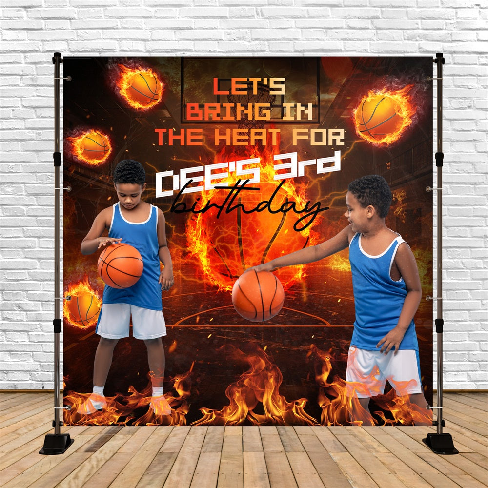 Personalisierte Geburtstag Backdrop Basketball Blaze Bash Backdrop BRP6-90