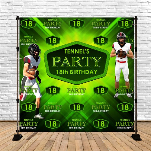 Geburtstag Party Backdrop Gridiron Glory 18. Geburtstag Backdrop BRP6-94