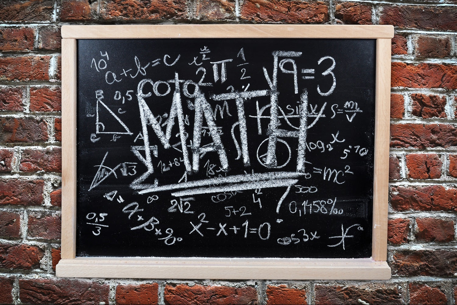 Zurück zu Schule Math Blackboard Hintergrund BRP7-19