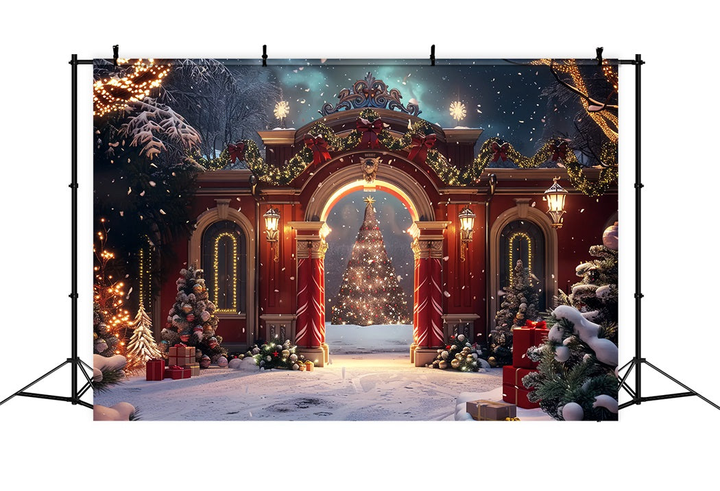 Weihnachten Elegant Arch Decor Hintergrund BRP7-232