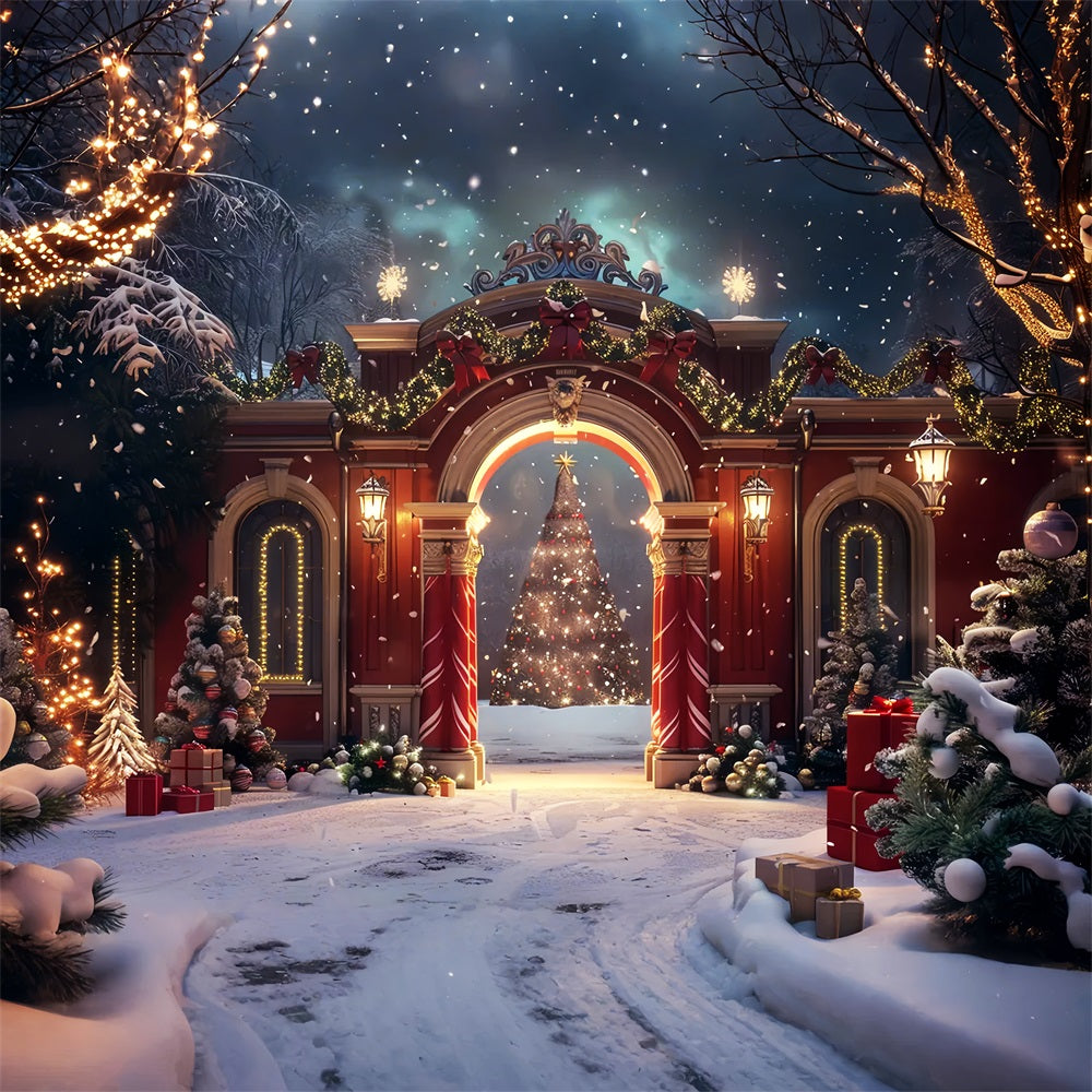 Weihnachten Elegant Arch Decor Hintergrund BRP7-232