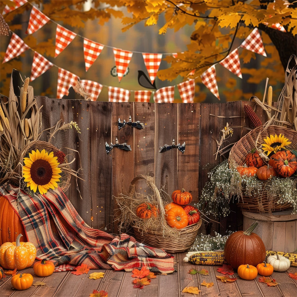 Holz Sonnenblumen Essen Herbst Hintergrund für Fotografie BRP7-94