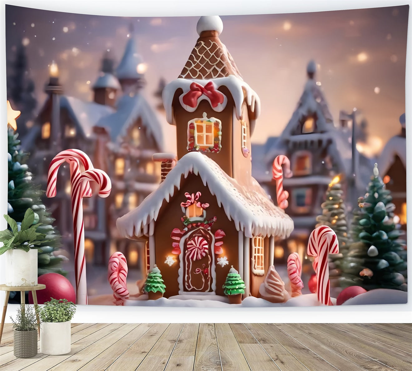 Sweet Gingerbread Cottage Weihnachtskulisse BRP8-103