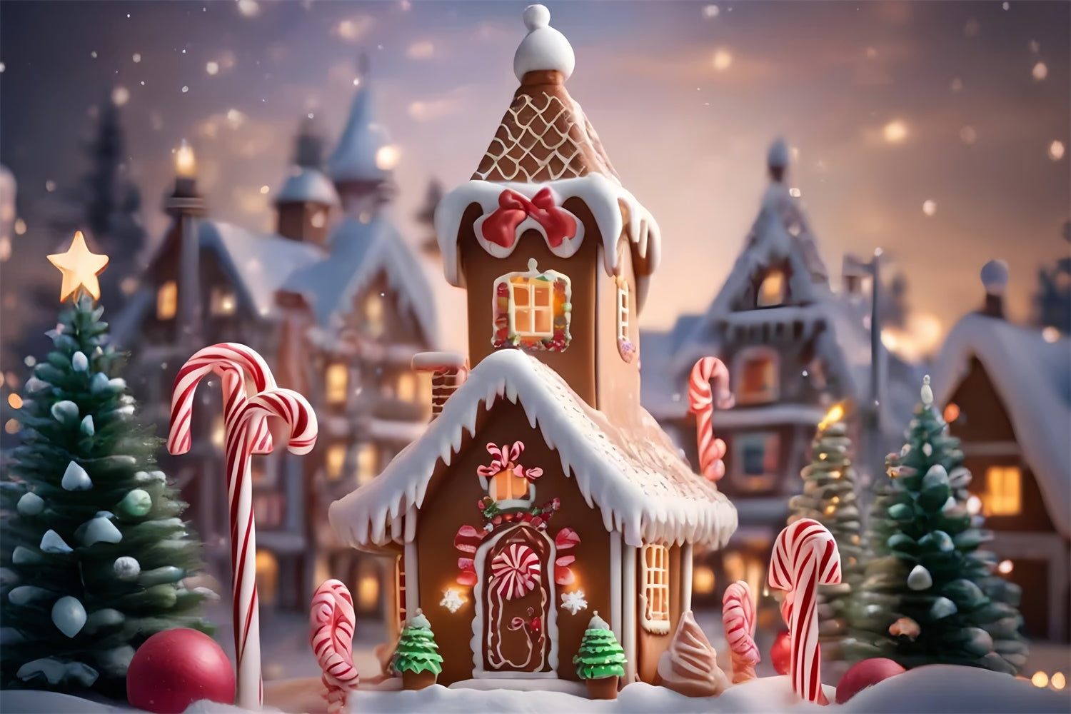 Sweet Gingerbread Cottage Weihnachtskulisse BRP8-103