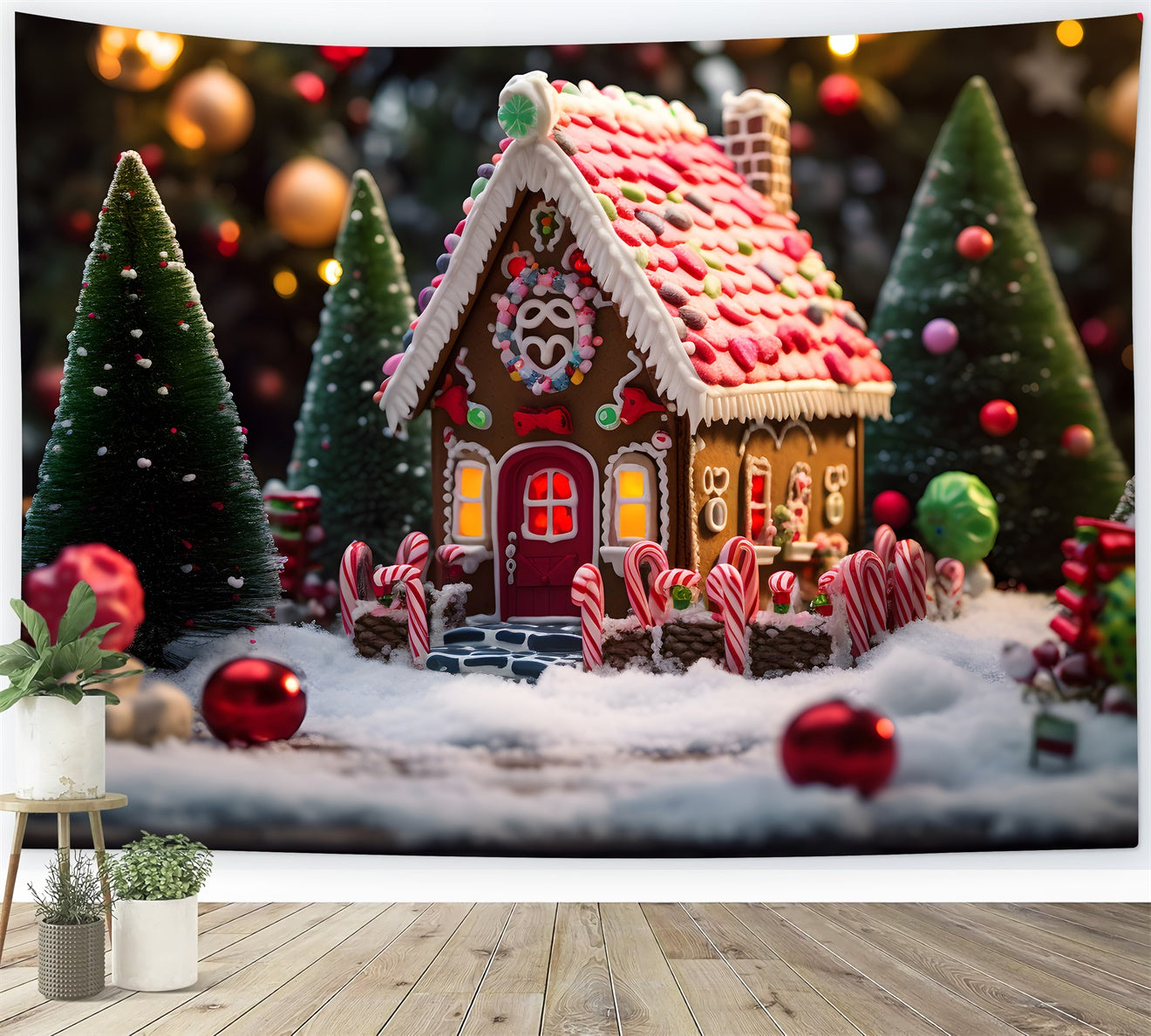 Lebkuchen Weihnachten Candyland Hintergrund BRP8-117