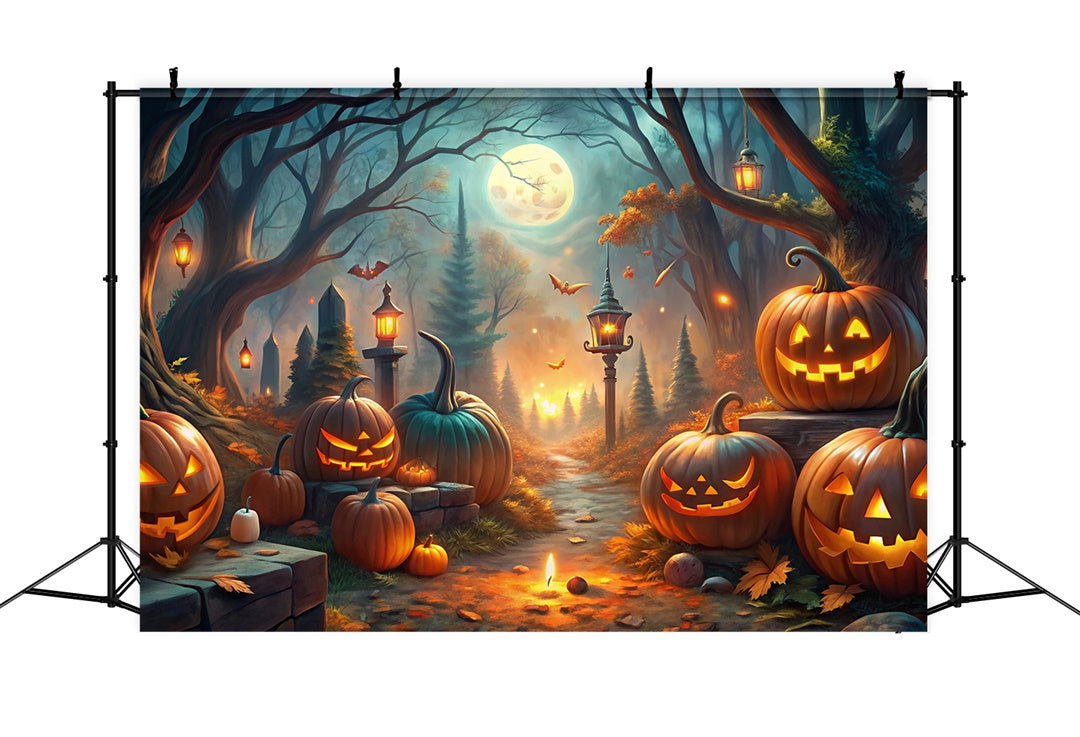 Halloween Nacht in den verzauberten Wäldern Hintergrund BRP8-193
