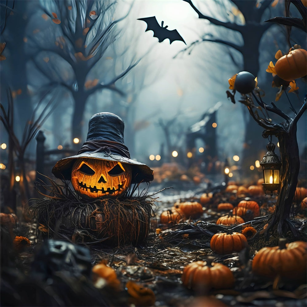 Halloween Kürbiskönig im gespenstischen Wald Hintergrund BRP8-203