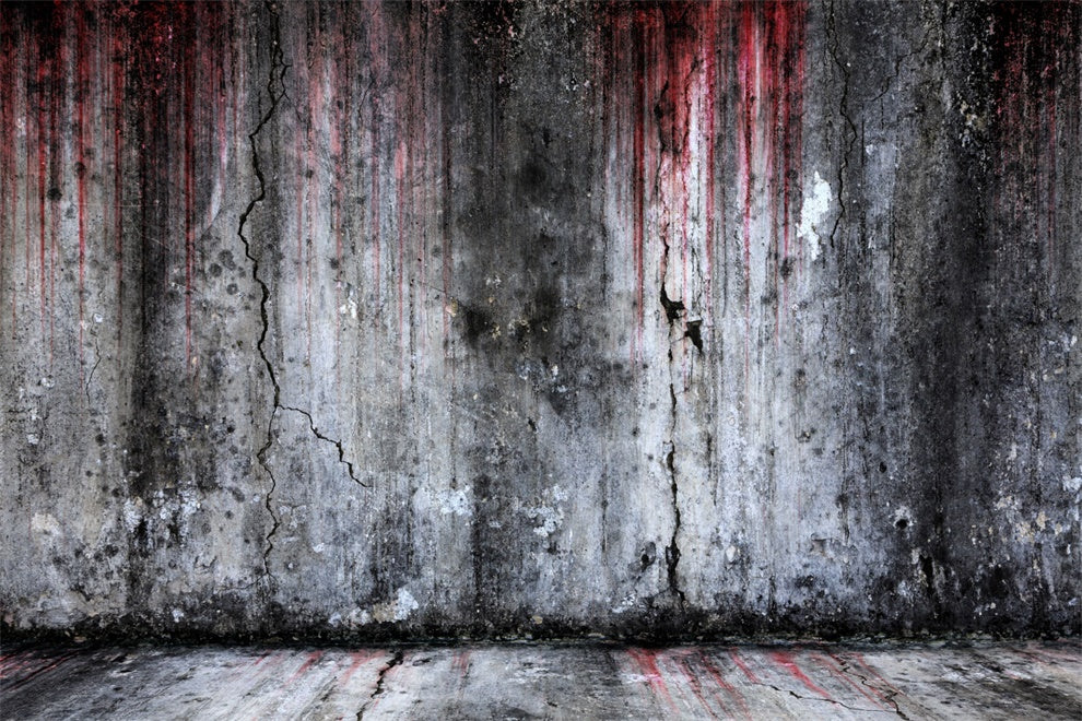 Distressed Bloodied Wall Halloween Fotografie Hintergrund BRP8-270