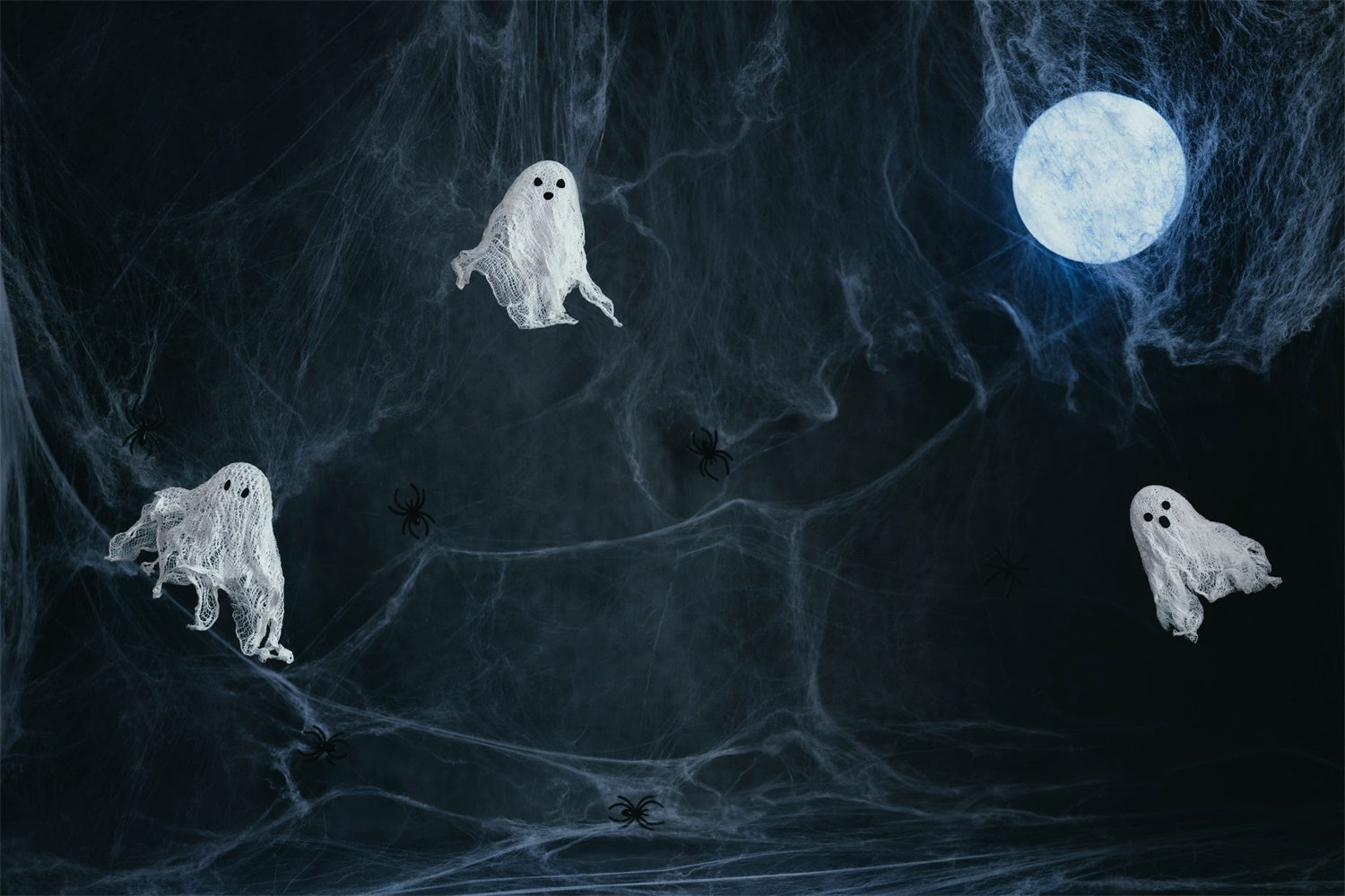 Halloween Gespenster und Spinnennetz Hintergrund BRP8-277