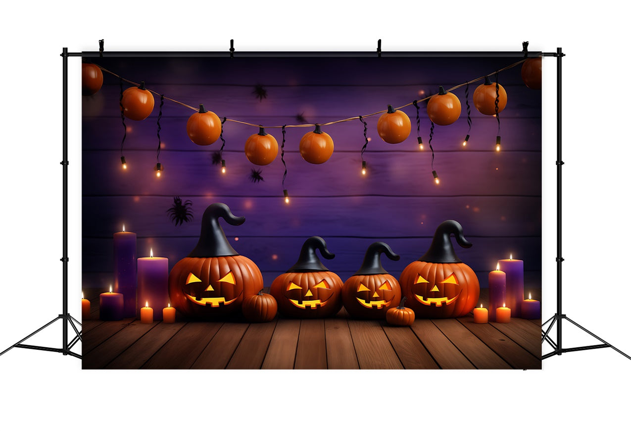 Hexenhut Jack-O'-Lantern Halloween-Hintergrund BRP8-344