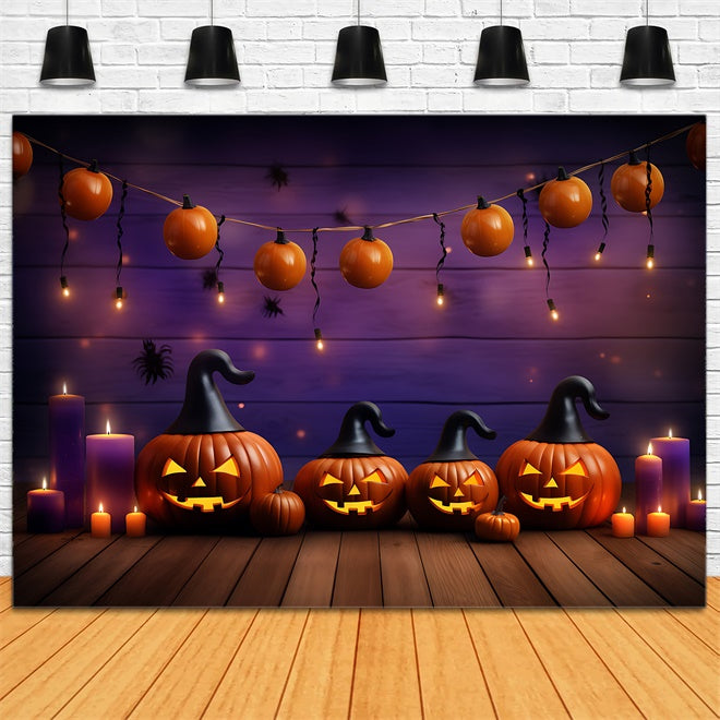 Hexenhut Jack-O'-Lantern Halloween-Hintergrund BRP8-344