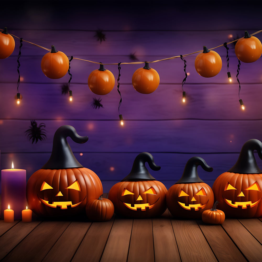 Hexenhut Jack-O'-Lantern Halloween-Hintergrund BRP8-344