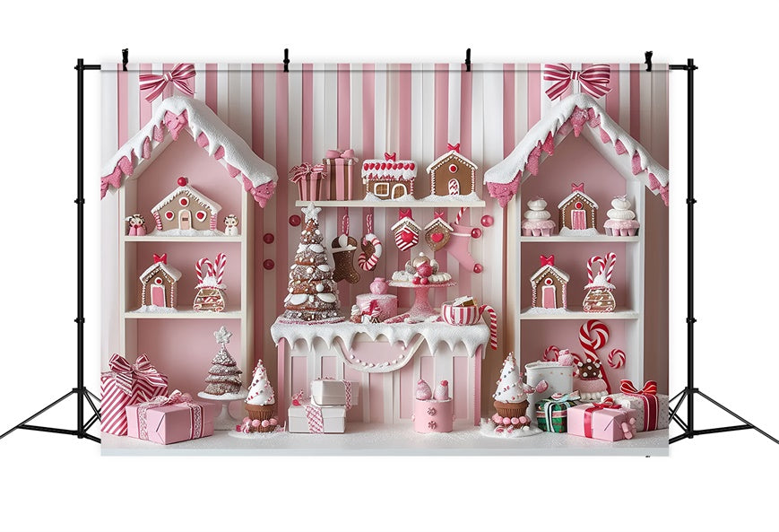 Rosa Lebkuchenhäuschen für Weihnachten BRP8-41