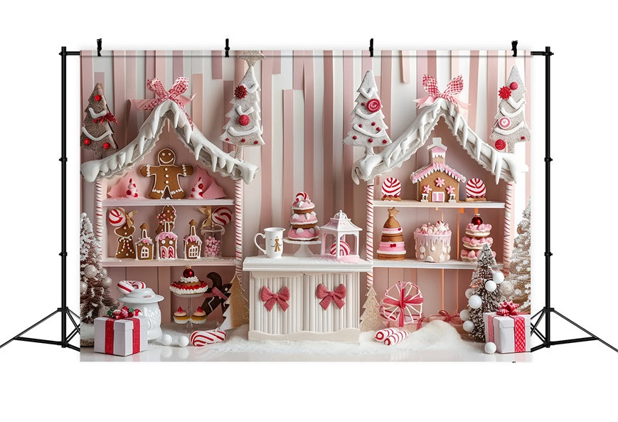 Weihnachten Rosa Lebkuchen Display Hintergrund BRP8-43